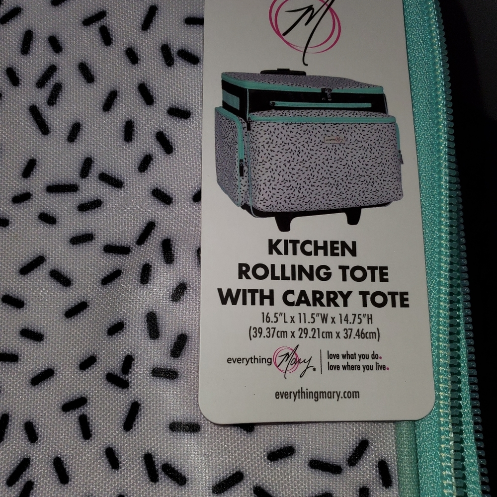 Kitchen Aid Rolling tote with carrying tote
